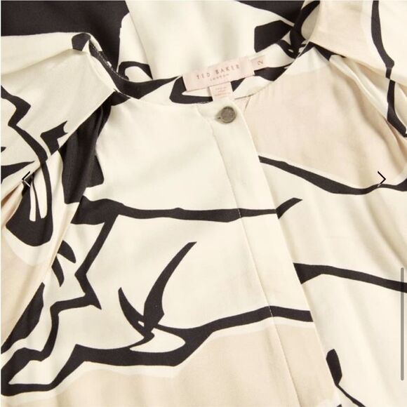 TED BAKER SYDNEI  PRINTED LONG SLEEVE DRESS SZ 6 OR TED 2 - Picture 4 of 4